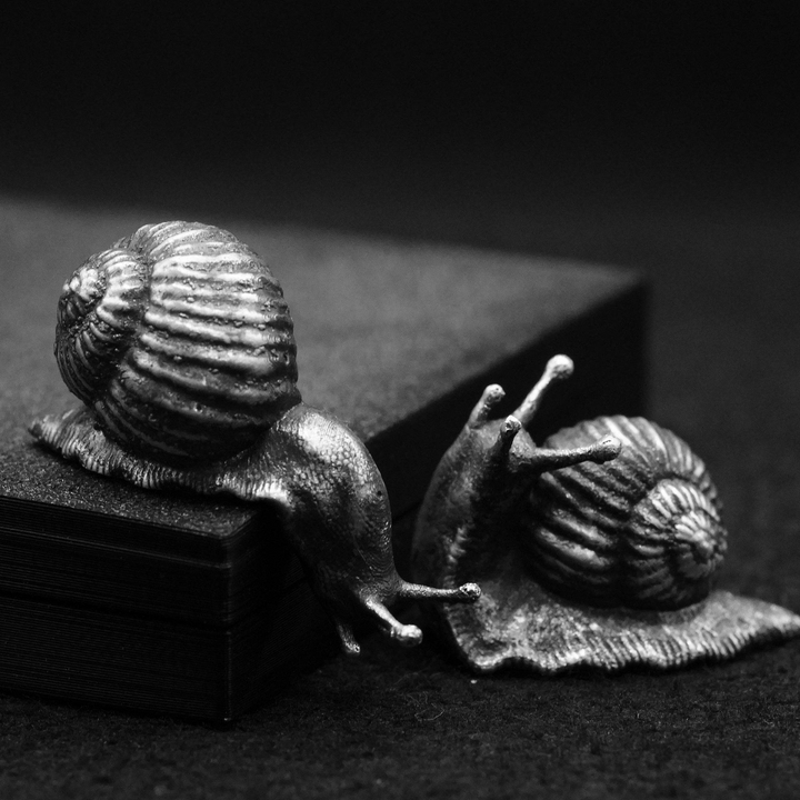 Snail hand poured 999 silver statue collectible by Gold Spartan