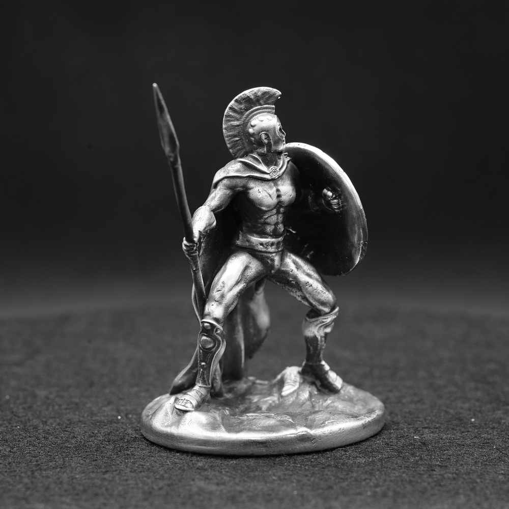 Spartan hand poured 999 silver statue collectible by Gold Spartan