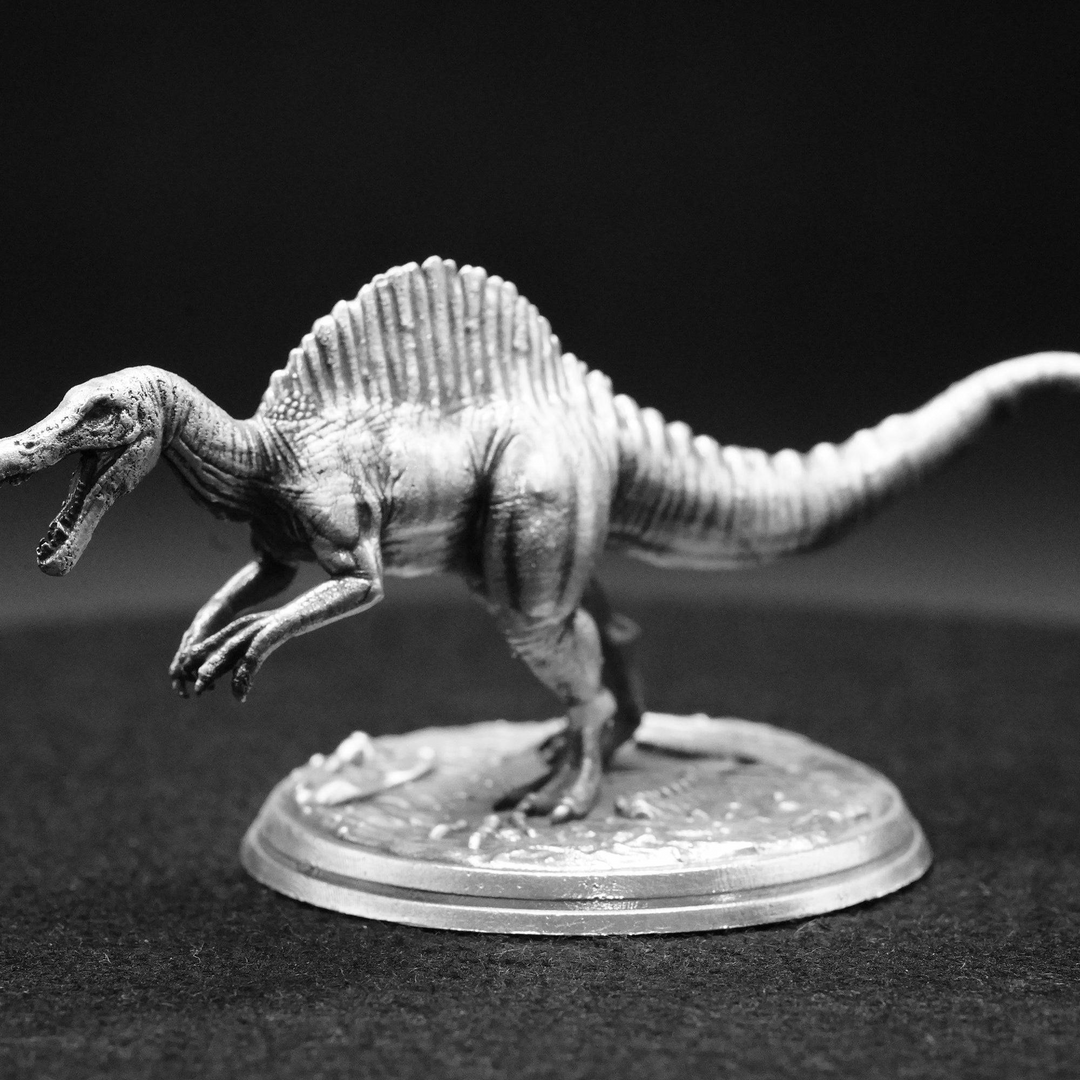 Spinosaurus hand poured 999 silver statue collectible by Gold Spartan