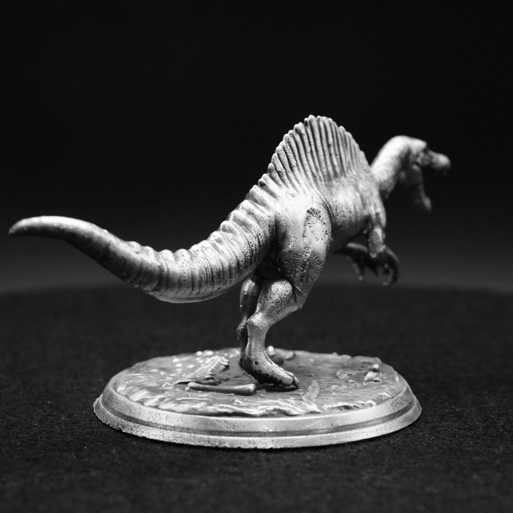 Spinosaurus hand poured 999 silver statue collectible by Gold Spartan