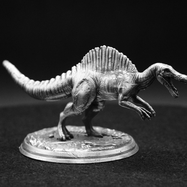 Spinosaurus hand poured 999 silver statue collectible by Gold Spartan