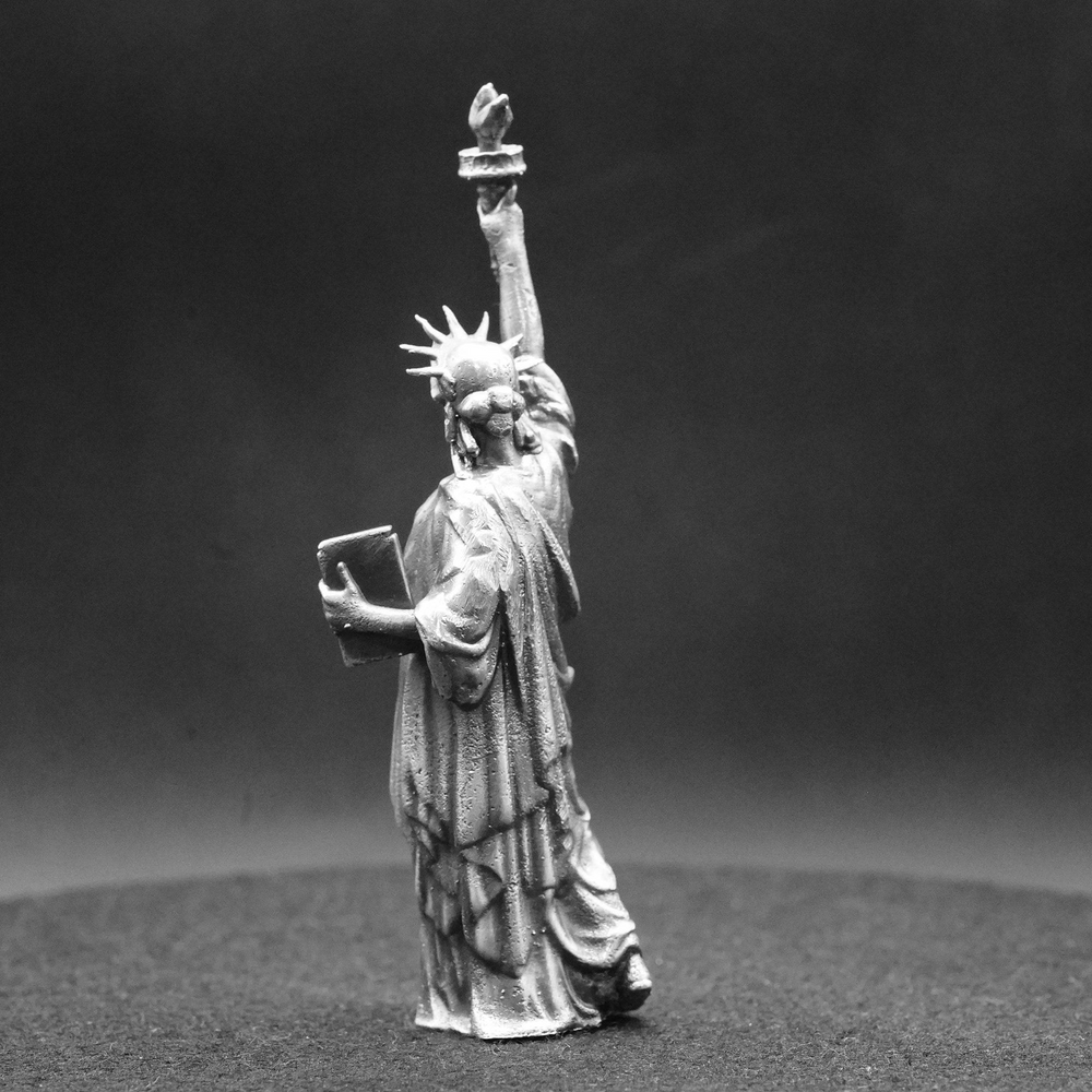 Statue of Liberty hand-poured 999+ silver statue by Gold Spartan