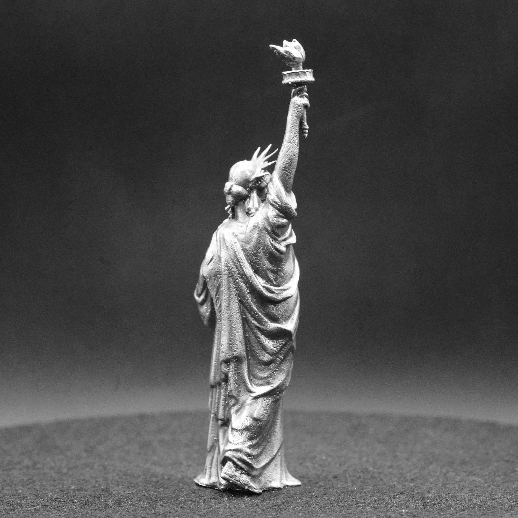 Statue of Liberty hand poured 999 silver statue collectible by Gold Spartan