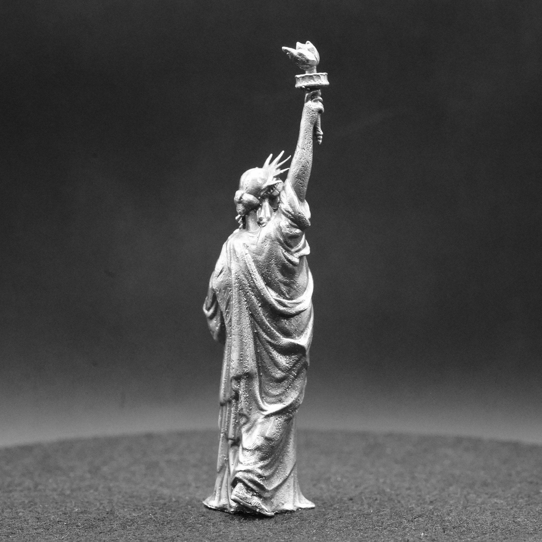 Statue of Liberty hand poured 999 silver statue collectible by Gold Spartan