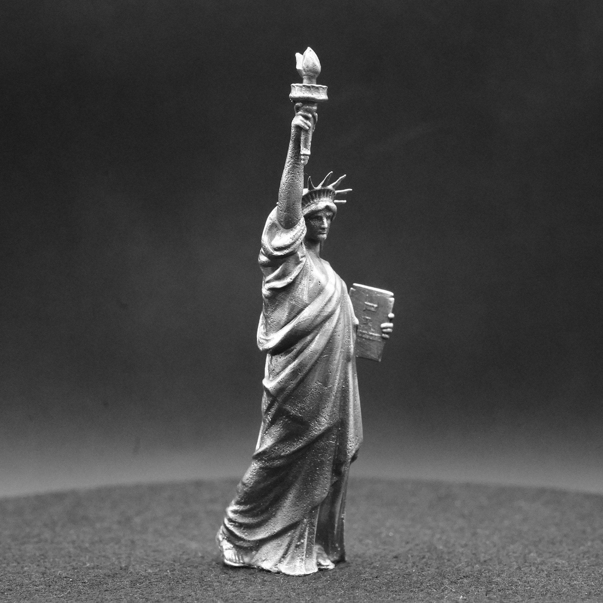 Statue of Liberty hand poured 999 silver statue collectible by Gold Spartan