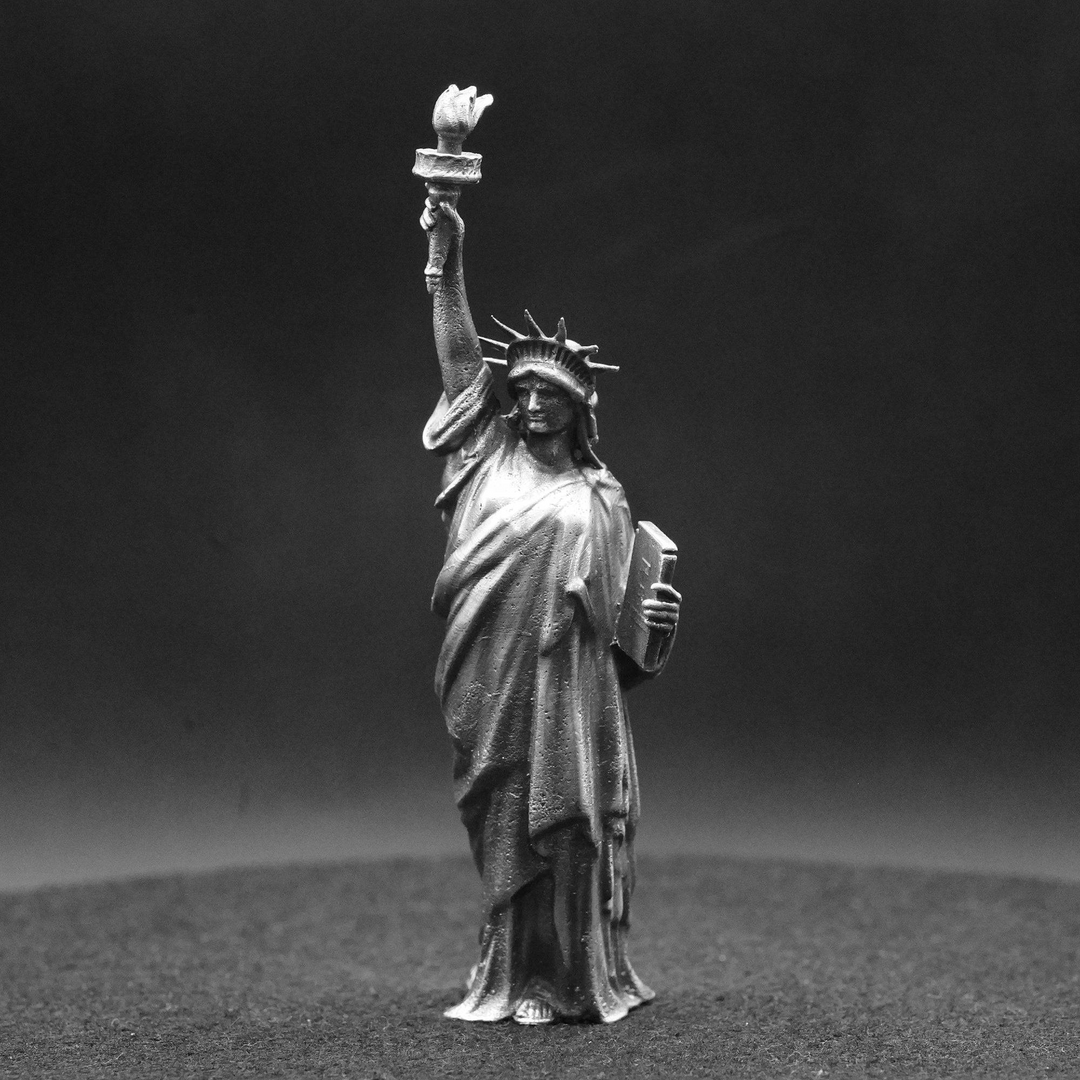 Statue of Liberty hand poured 999 silver statue collectible by Gold Spartan