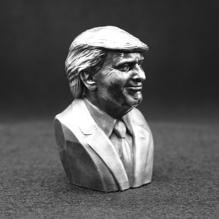 Trump Bust hand poured 999 silver statue collectible by Gold Spartan