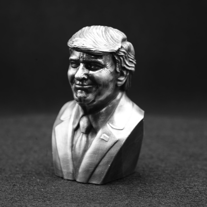 Trump Bust hand poured 999 silver statue collectible by Gold Spartan