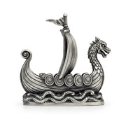 Viking Ship V2 hand-poured 999+ silver statue by Gold Spartan