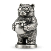 Honey Bear hand-poured 999+ silver statue by Gold Spartan