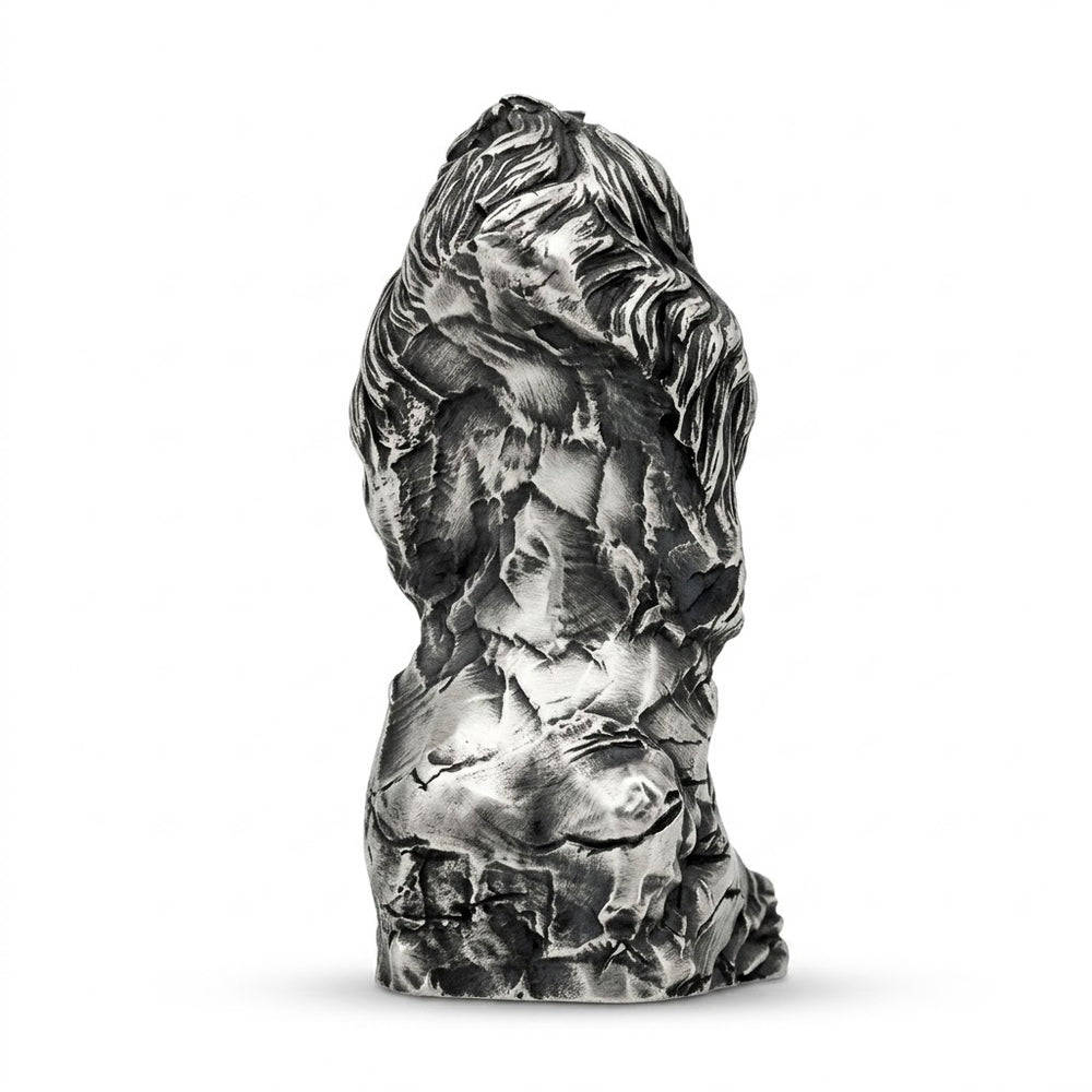 Lion Bust hand-poured 999+ silver statue by Gold Spartan