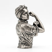 Rosie the Riveter hand-poured 999+ silver statue by Gold Spartan