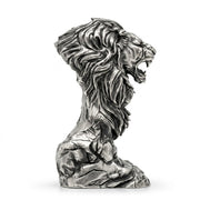 Lion Bust hand-poured 999+ silver statue by Gold Spartan