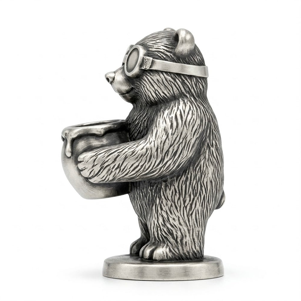 Honey Bear hand-poured 999+ silver statue by Gold Spartan