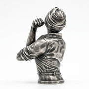 Rosie the Riveter hand-poured 999+ silver statue by Gold Spartan