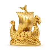Viking Ship V2 hand-poured 999+ silver statue by Gold Spartan