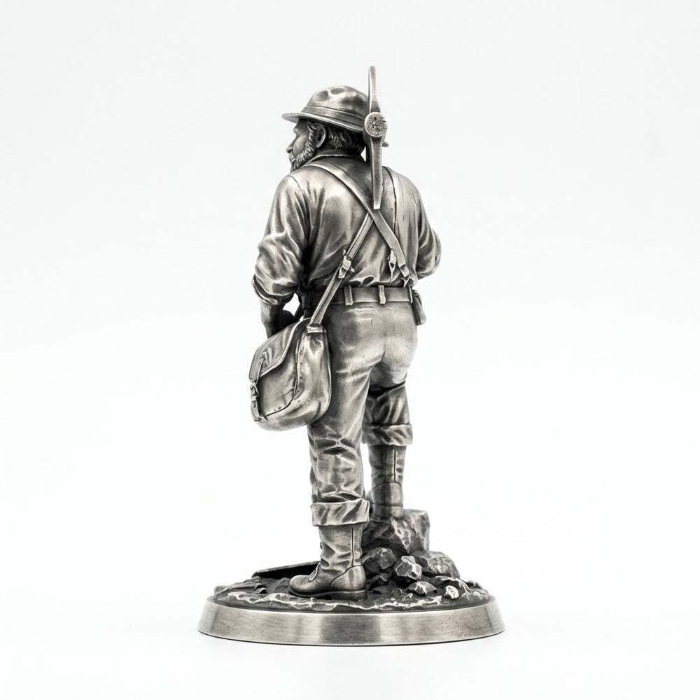 Prospector V3 hand-poured 999+ silver statue by Gold Spartan