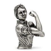 Rosie the Riveter hand-poured 999+ silver statue by Gold Spartan