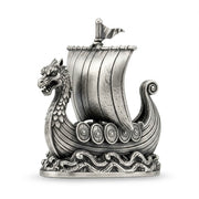 Viking Ship V2 hand-poured 999+ silver statue by Gold Spartan