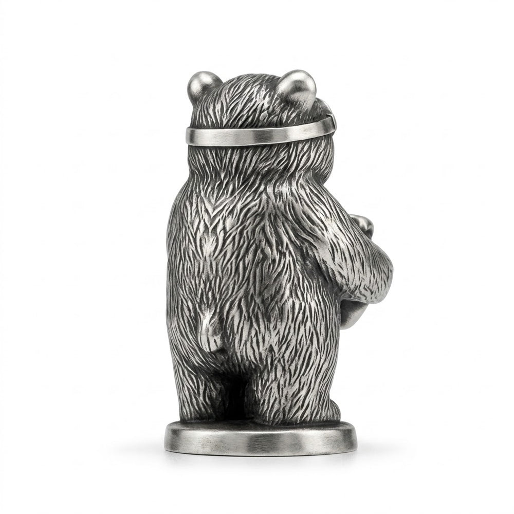 Honey Bear hand-poured 999+ silver statue by Gold Spartan