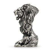 Lion Bust hand-poured 999+ silver statue by Gold Spartan