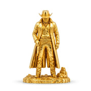 Gunslinger hand-poured 999+ silver statue by Gold Spartan