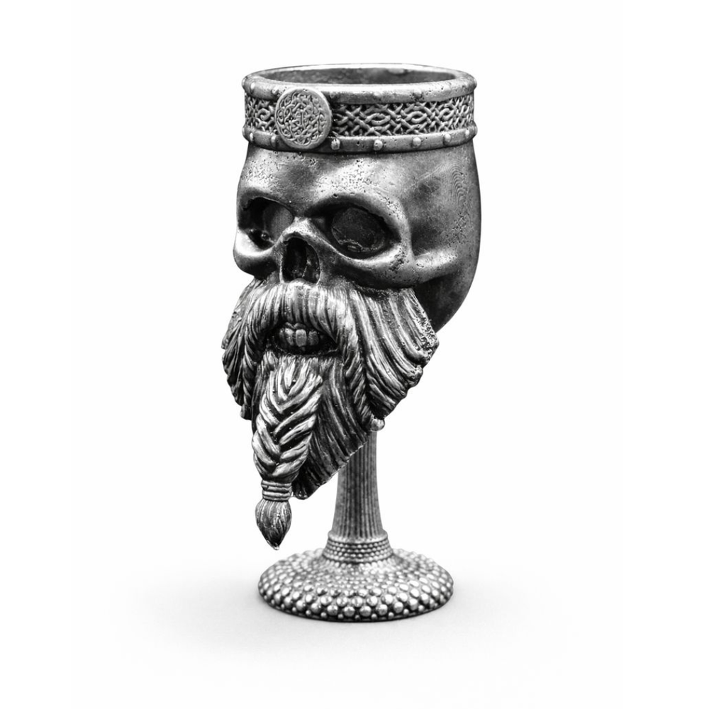 Celtic Skull Chalice hand-poured 999+ silver statue by Gold Spartan