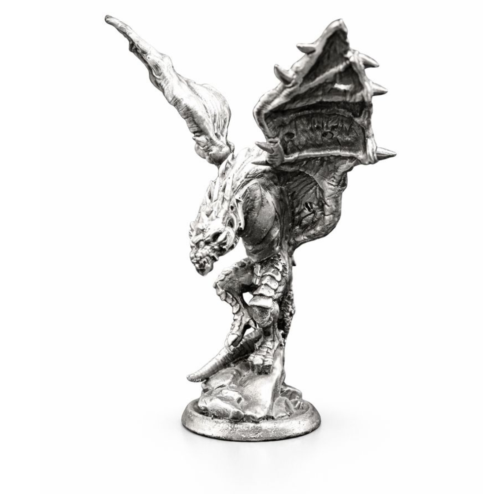 Wyvern Dragon hand-poured 999+ silver statue by Gold Spartan