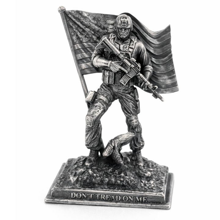 Don't Tread On Me Series 4 (Marine) hand-poured 999+ silver statue by Gold Spartan