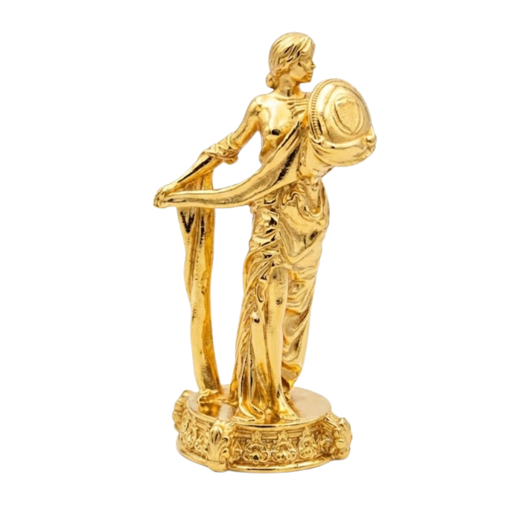 Standing Liberty hand-poured 999+ silver statue by Gold Spartan