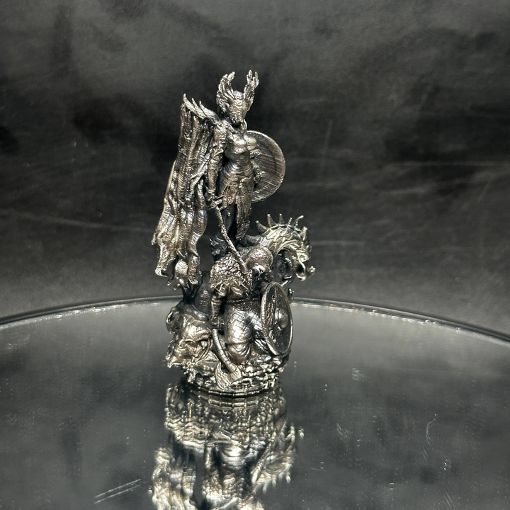 Valkyrie V2 hand poured 999 silver statue collectible by Gold Spartan