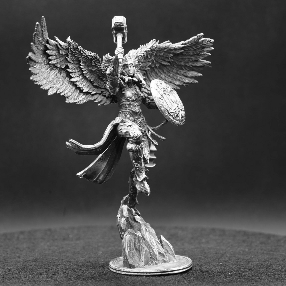 Valkyrie hand-poured 999+ silver statue by Gold Spartan