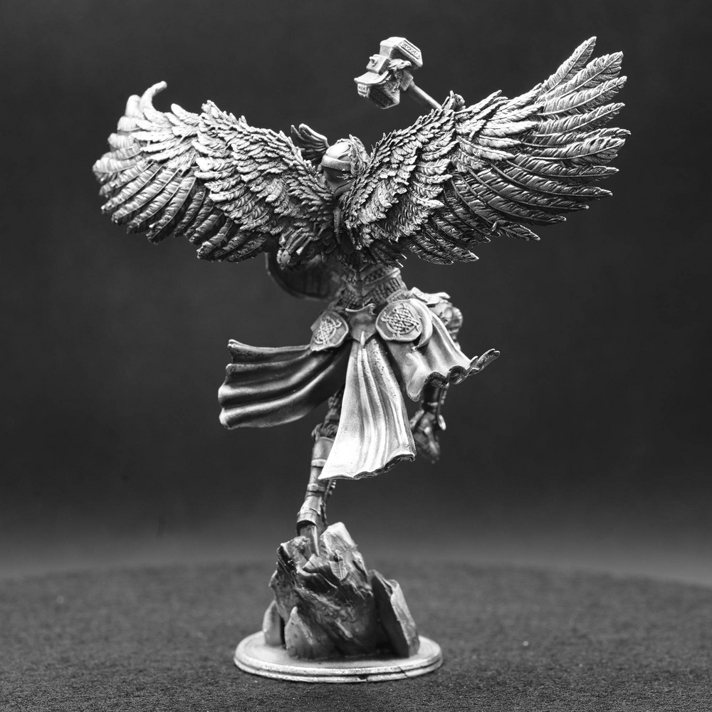Valkyrie hand-poured 999+ silver statue by Gold Spartan