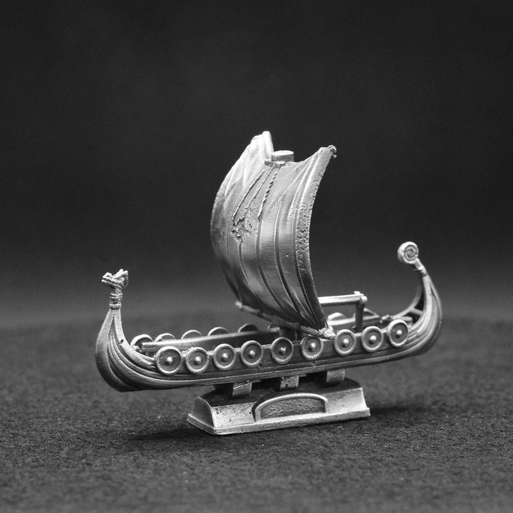 Viking Ship hand poured 999 silver statue collectible by Gold Spartan