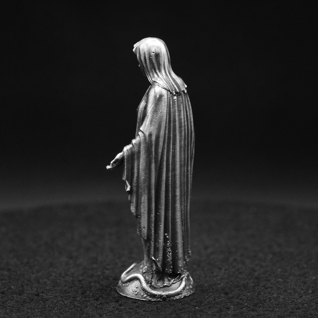 Virgin Mary hand poured 999 silver statue collectible by Gold Spartan