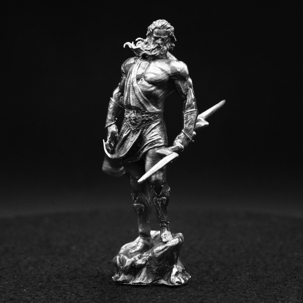 Zeus V2 hand-poured 999+ silver statue by Gold Spartan