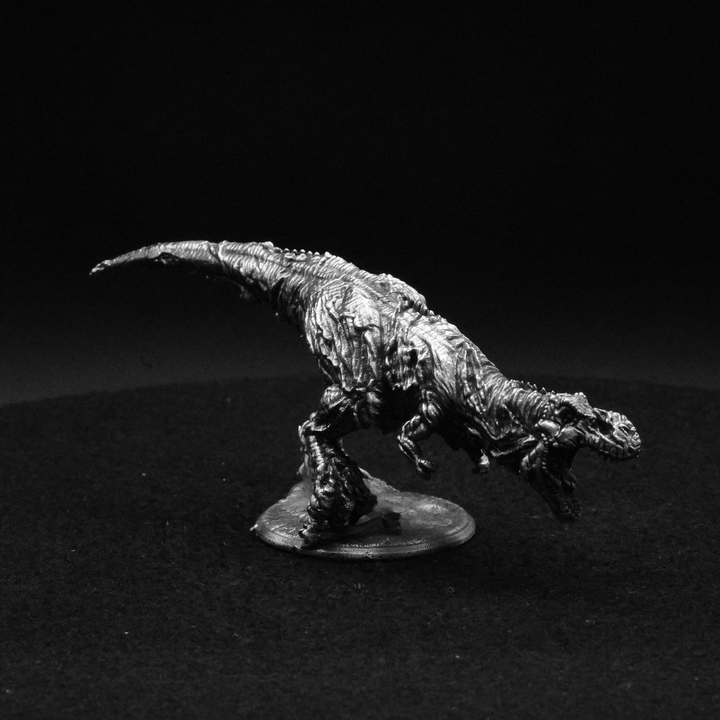 Zombie T-Rex hand poured 999 silver statue collectible by Gold Spartan