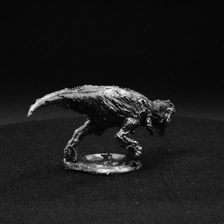 Zombie T-Rex hand poured 999 silver statue collectible by Gold Spartan