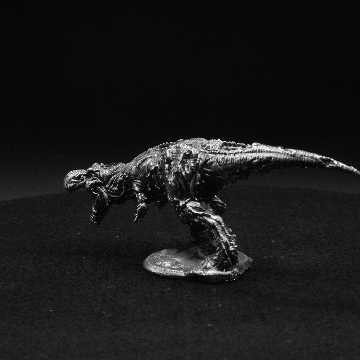 Zombie T-Rex hand poured 999 silver statue collectible by Gold Spartan