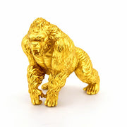 Gorilla hand-poured 999+ silver statue by Gold Spartan