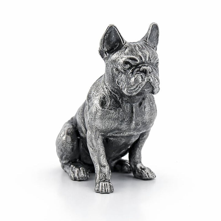 French Bulldog hand-poured 999+ silver statue by Gold Spartan