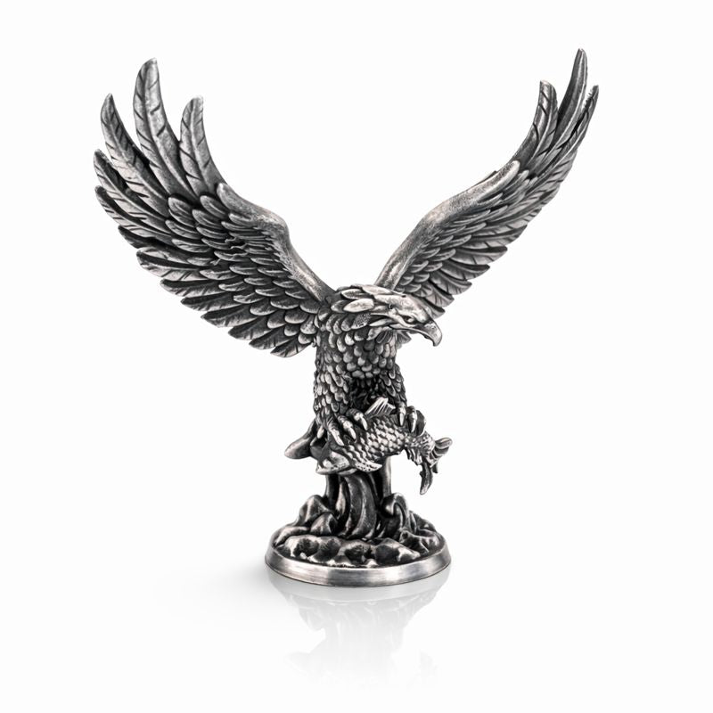 Eagle hand-poured 999+ silver statue by Gold Spartan