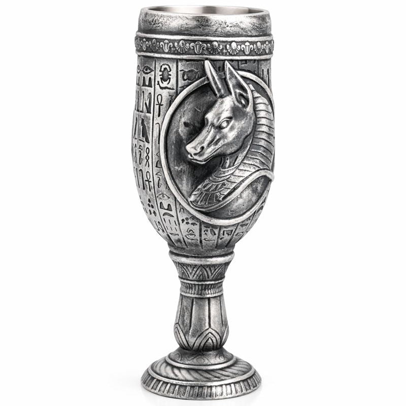 Anubis Chalice hand-poured 999+ silver statue by Gold Spartan
