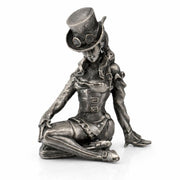 Steampunk Girl hand-poured 999+ silver statue by Gold Spartan