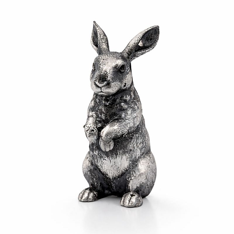 Bunny Rabbit hand-poured 999+ silver statue by Gold Spartan