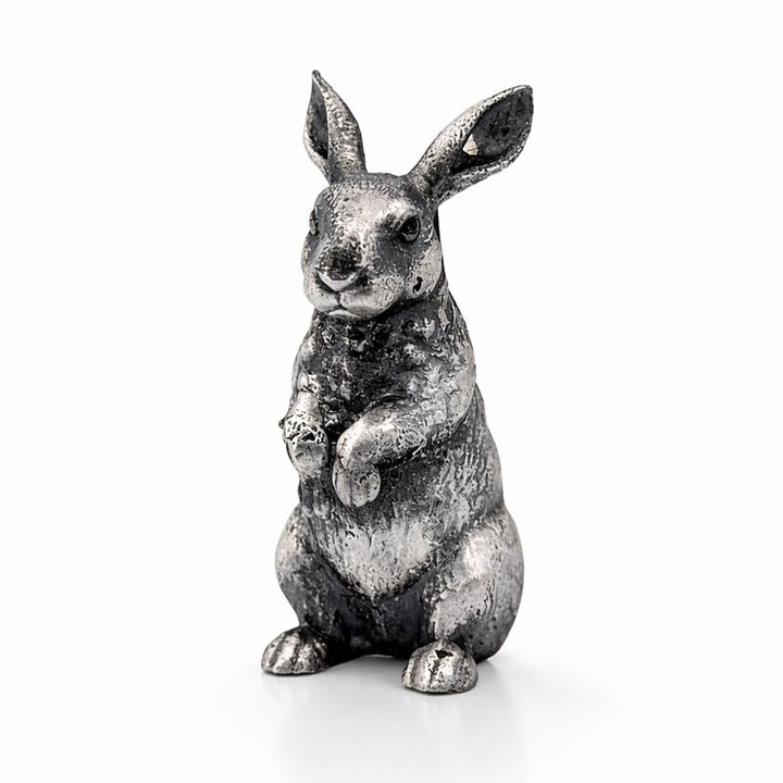 Bunny Rabbit hand-poured 999+ silver statue by Gold Spartan