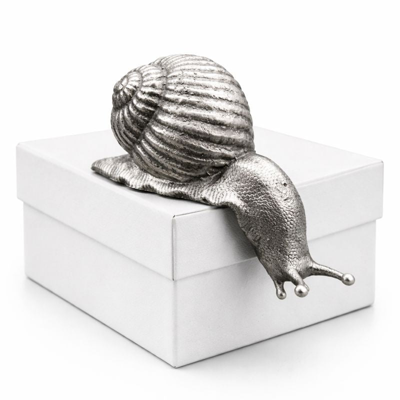Snail V2 hand-poured 999+ silver statue by Gold Spartan