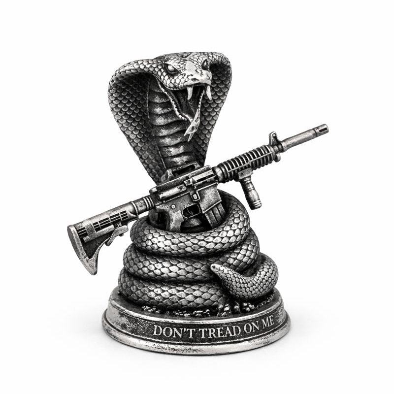 5pc Don't Tread on Me Set hand-poured 999+ silver statue by Gold Spartan
