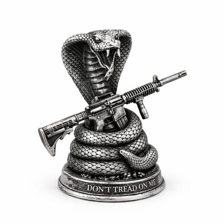 5pc Don't Tread on Me Set hand-poured 999+ silver statue by Gold Spartan