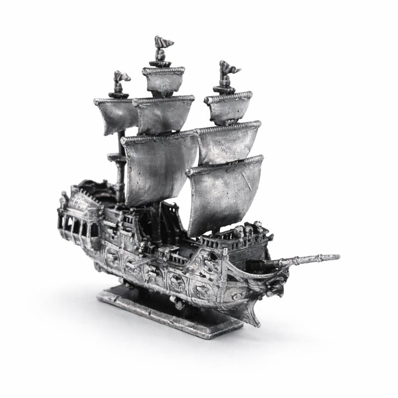 Pirate Ship V2 hand-poured 999+ silver statue by Gold Spartan